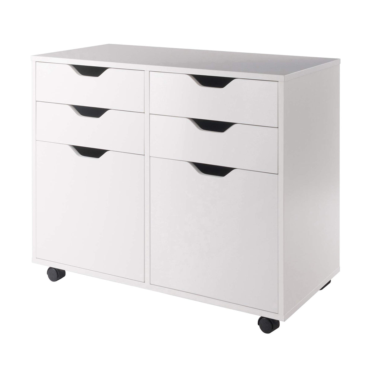 Winsome White / 4 Doors, 12 Drawers, File Drawer / Transitional Storage Cabinets