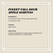 Premium Sour Apple Martini Drink Mix by Finest Call – 33.8 Fl Oz (Pack of 6), green, Pack of 6