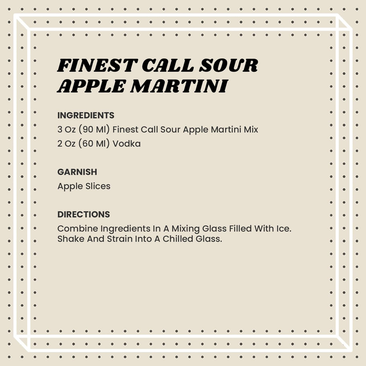 Premium Sour Apple Martini Drink Mix by Finest Call – 33.8 Fl Oz (Pack of 6), green, Pack of 6