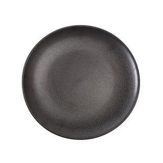 7" COUPE SHAPE ROUND PLATE by Yanco – Large, Ceramic, Black, Pack of 36, Model DB-107