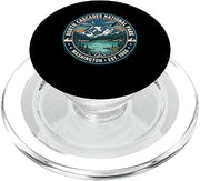 North Cascades National Park Washington Vintage Badge PopSockets PopGrip for MagSafe