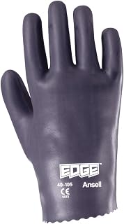 Ansell Edge 40-105 Foam Nitrile High Temperature Glove, Palm Coated on Interlock Knit Liner, X-Large, Size 10 (Pack of 12 Pairs)
