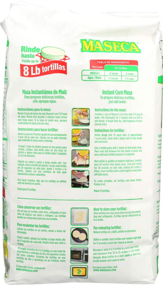Instant Corn Flour Mix 4.4 lbs. (6-Pack) by MASECA – 4.4 Pound (Pack of 6), Pack of 6