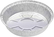 D&W Fine Pack PerformancePak Hemmed Edge Aluminum Pan Silver, 46.2 oz., 8.94" Diameter x 1.66" Depth | 500/Case