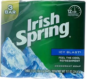 Icy Blast Deodorant Soap By Irish Spring 3.75oz, 3 Count Pack of 18