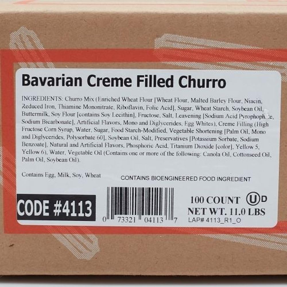 Tio Pepe's Bulk Bavarian Creme Filled Churros by J&J Snack Foods | Authentic Mexican Pastry Stix | 1.7 oz Frozen Bake-and-Serve Churro Dessert by J and J Snack Foods – 1.7 ounces