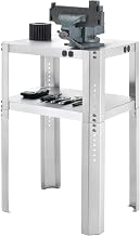 Global Industrial Adjustable Height Machine Stand, 430 Stainless Steel, 24"Wx18"Dx30-36"H
