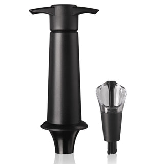 Wine Saver by Vacu Vin – standard, Plastic, Black with server, Model 6804606