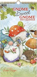 Lang, Gnome Sweet Gnome 2026 Vertical Wall Calendar, 8'' X 15.8'', 12-Month Calendar with Stapled Binding
