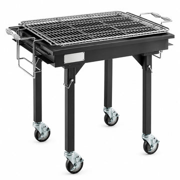 30-Inch Heavy-Duty Steel Charcoal Grill with Adjustable Grates by Glownary – Stainless Steel, Model 304ss-48lp