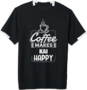 Coffee Makes Kai Happy Funny Kai Name Saying Adult & Youth Soccer Jersey