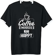 Coffee Makes Kai Happy Funny Kai Name Saying Adult & Youth Soccer Jersey