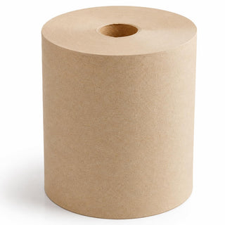 Hardwound Paper Towels by Glownary – 8 Inches X 800 Feet, Brown, Pack of 6, Model 5001rt800n