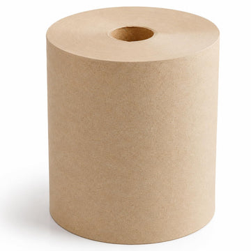 Hardwound Paper Towels by Glownary – 8 Inches X 800 Feet, Brown, Pack of 6, Model 5001rt800n