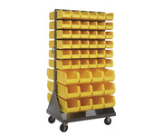 QUANTUM STORAGE SYSTEMS Yellow / 10-7/8" x 5-1/2" x 5" & 14-3/4" x 8-1/4" x 7" (Bin Size) / 1 Standing Shelf Units