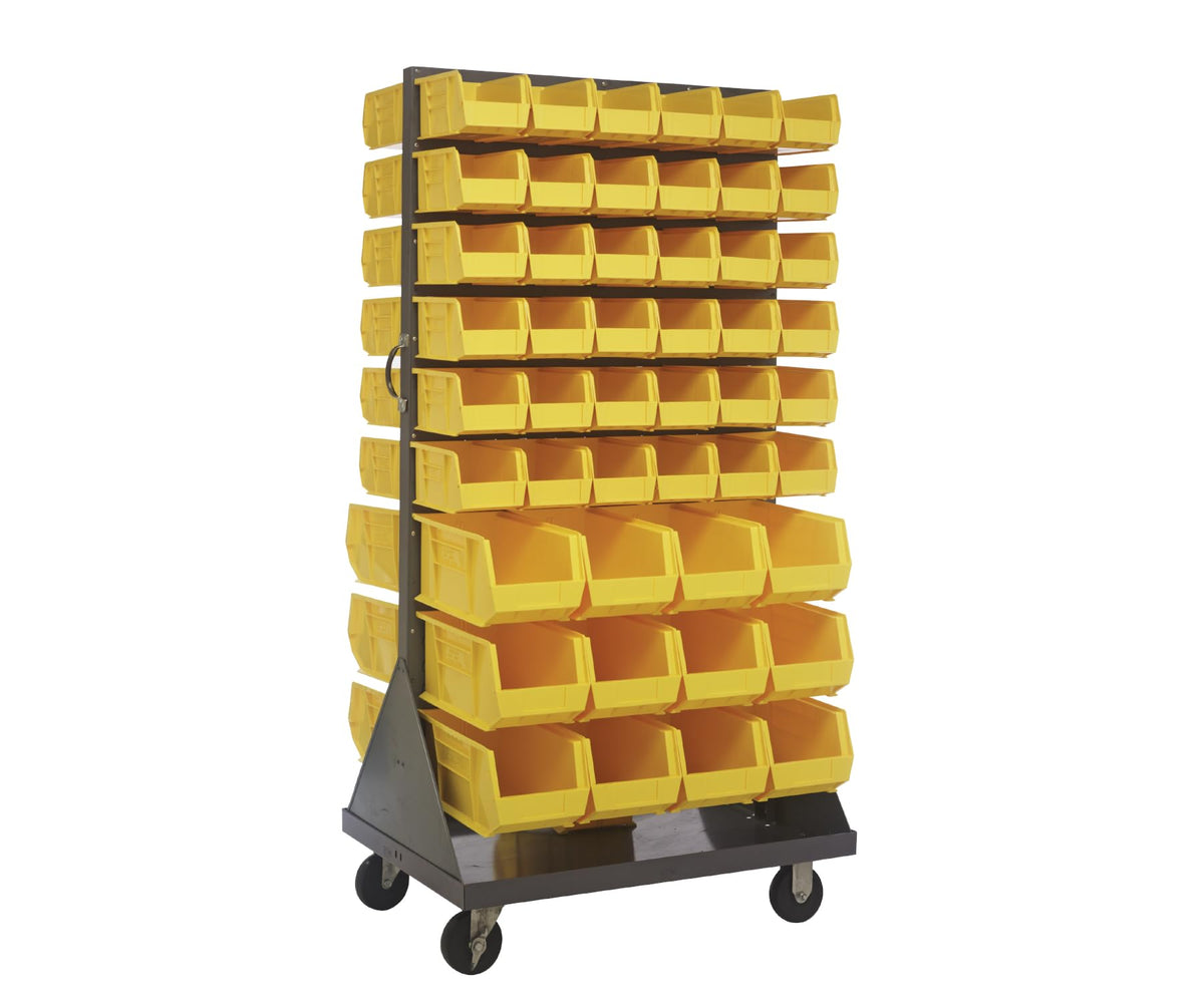 QUANTUM STORAGE SYSTEMS Yellow / 10-7/8" x 5-1/2" x 5" & 14-3/4" x 8-1/4" x 7" (Bin Size) / 1 Standing Shelf Units