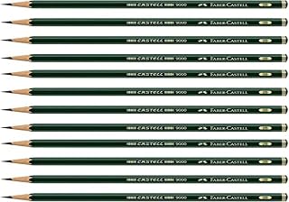 Faber-Castell Pencils, Castell 9000 Graphite art 2B pencils for drawing, sketching - 12 Artist pencils