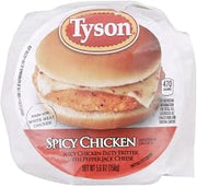 Tyson Spicy Chicken Sandwich, 5.5 Ounce -- 12 per case.