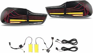 CSL Style LED Tail Lights Rear Lamps Compatible with BMW 4 Series F32 F36 M4 F82 2014 2015 2016 2017 2018 2019 2020(Color:Black-b1)