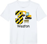 Kids Boys Construction 3rd Birthday Weston 3 Years Old Party Performance T-Shirt