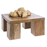 Reclaimed Wood Riser Support-2" L x 4" W x 5" H by HUBERT – Wood, Brown, Pack of 4