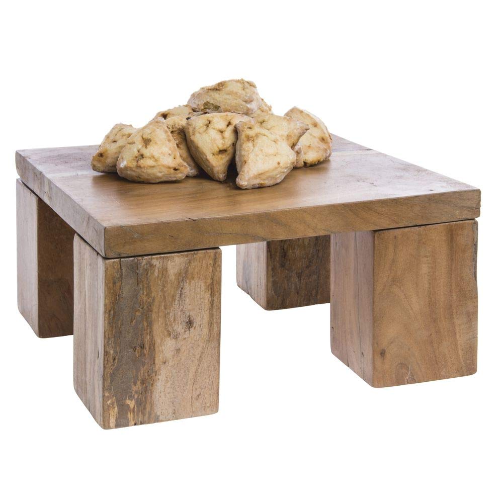Reclaimed Wood Riser Support-2" L x 4" W x 5" H by HUBERT – Wood, Brown, Pack of 4