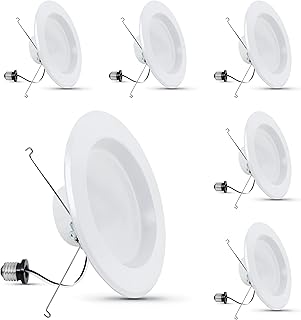 Feit Electric 5/6in LED Recessed Downlight Retrofit Kit, 120W Eq, 6 Pack