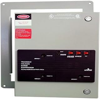 Leviton 52412-DS3 120/240/120 Volt Hi-Leg Split Phase Delta, Surge Panel with Replaceable Surge Modules, 100Ka L-N Max Surge Current, NEMA 12 Enclosure