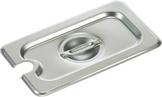 Winco 1/9 Slotted Pan Cover, Medium | Dishwasher safe, NSF certified, Foodservice, Great for Steam Tables, Buffets and Food Preparation