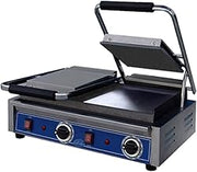 Globe GSGDUE10 Bistro Electric Countertop Smooth Panini Double Grill, NSF