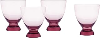 Fortessa Gala Glass, 11 Oz. Lowball Cocktail (Set of 4), Pink