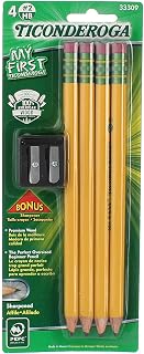 Ticonderoga Large Size Pencil Kit with Sharpener [Set of 6]
