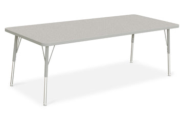 Berries Rectangle Activity Table - 30" X 72" by Jonti-Craft – 30" x 72", Wood, Freckled Gray/Gray/Gray, Model 6413JCA000