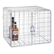 Lockable Security Cage Chrome Wire - 18" L x 24" W x 15" H by HUBERT – Large, Wire, Chrome, Model SM1824C