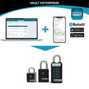 Bluetooth Smart Padlock for Professional and Private Use by Master Lock – Metal, Black, Model 4401EURLHEC