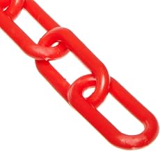 Mr. Chain 2" Heavy Duty Plastic Chain, 100 Feet, Red