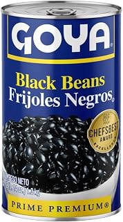 Goya Black Beans, High in Fiber, Rice, 46 oz, 2-Pack