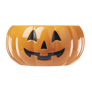 Lenox Figural Pumpkin Candy Bowl, Porcelain, Orange, 9.25 Inch