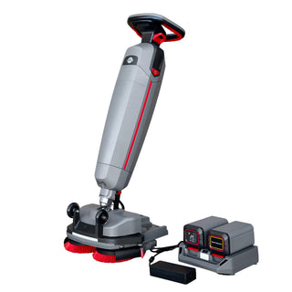 Electric Floor Scrubber with 16" Power Mop Brushes by by Tomahawk Power – 46.1" x 18.5" x 17.1", Model TMOP40e-PRO
