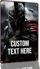 Ancient Spartan Armored Warrior 8 x 12 Inch Aluminum Wall Decor