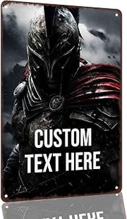 Ancient Spartan Armored Warrior 8 x 12 Inch Aluminum Wall Decor