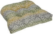 Blazing Needles 93184-1CH-PO-009 19 in. U-Shaped Premium Outdoor Tufted Dining Chair Cushion Festive Patina