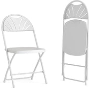 Flash Furniture Hercules Plastic Folding Chair, White, 2-Pack | 650 LBS. Weight Capacity