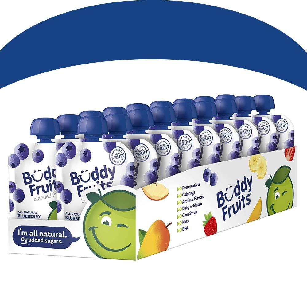 Buddy Fruits Blueberry / 3.2 Ounce (Pack of 18) / 1 Applesauce