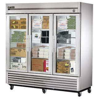 Three Section Glass Door Reach-In Freezer by TRUE – Stainless-Steel, Model T-72FG-HC~FGD01