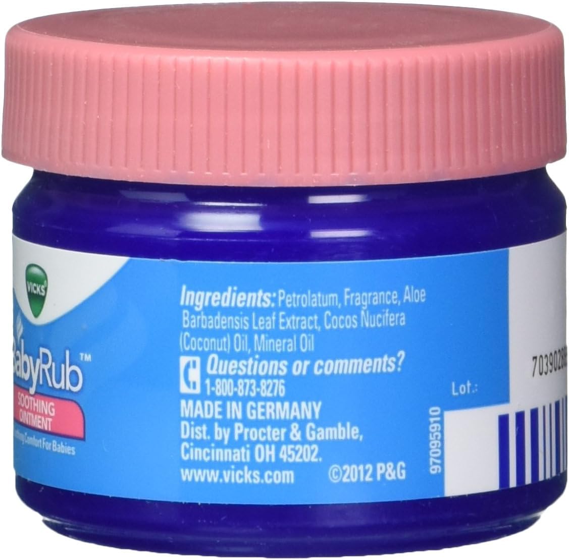 Pack Of 8 - Babyrub Soothing Ointment by Vicks – 1.76 Ounce