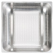 Stainless Steel 20" x 20" Pre-Rinse Basket - 4" Deep by Drain-Net – Silver