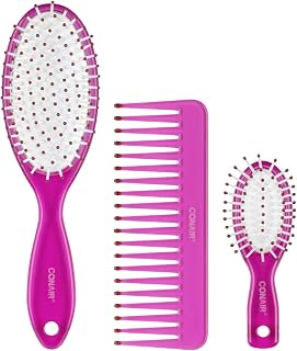 Conair Translucent Hair Brush, 3 Count