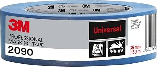 3M Masking Tape 2090 Universal Surfaces, Medium tack, UV Stable, Indoors & Outdoors, 36 mm x 50 m