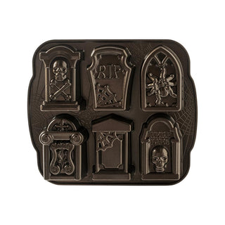 Tombstone Cakelet Pan by Nordic Ware – 4.5 cup capacity, 1.06 liters, Aluminum, Bronze, Model 91848
